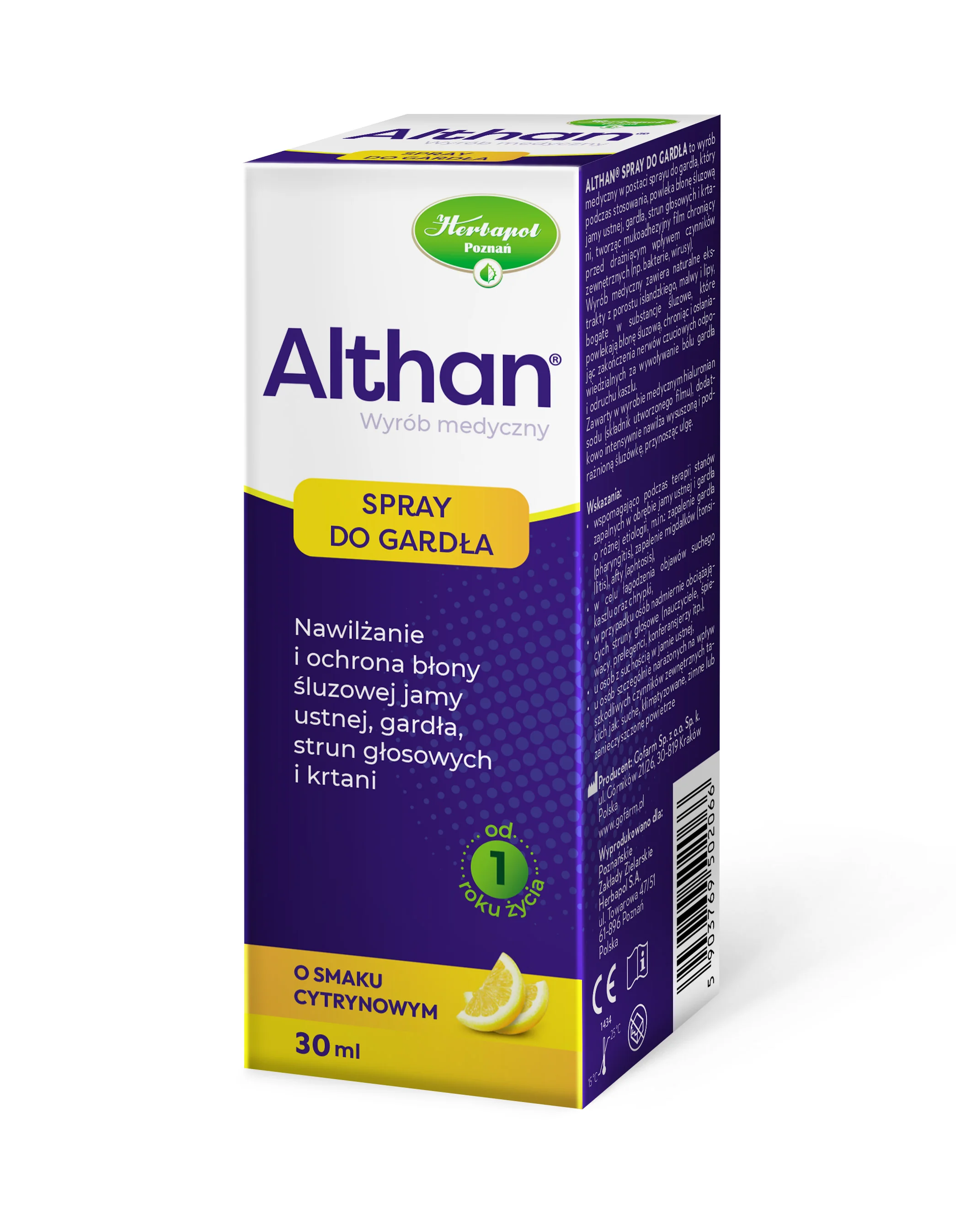 Althan spray do gardła, 30 ml