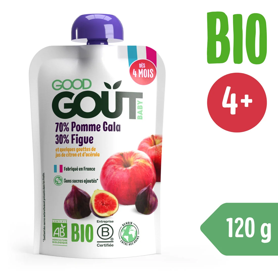 Good Gout BIO jabłko i figi, 120 g