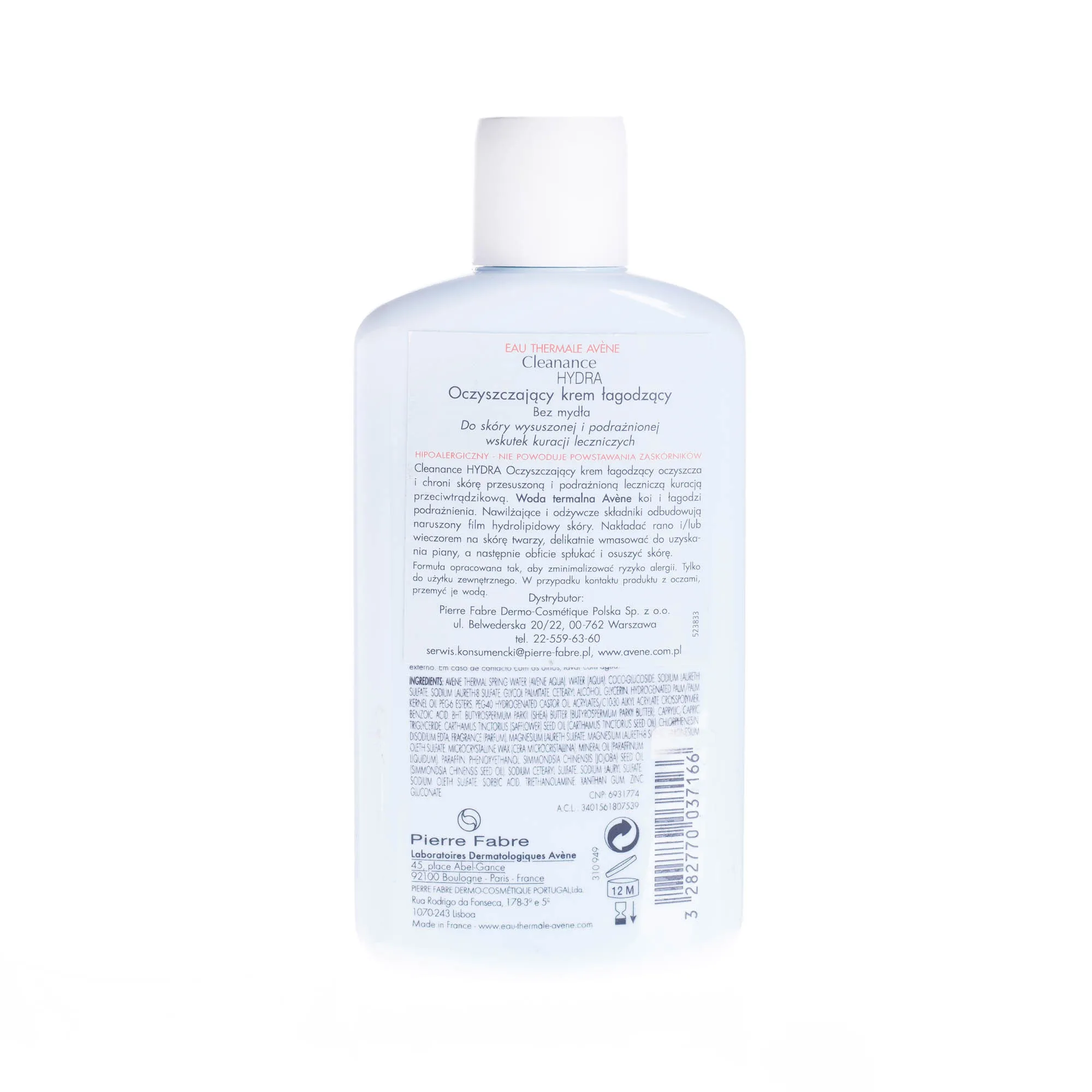 Avene Cleanance Hydra, łagodzący krem oczyszczający, 200 ml 