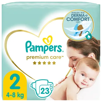 Pampers Premium Care, pieluchy, rozmiar 2, 4-8 kg, 23 sztuki 