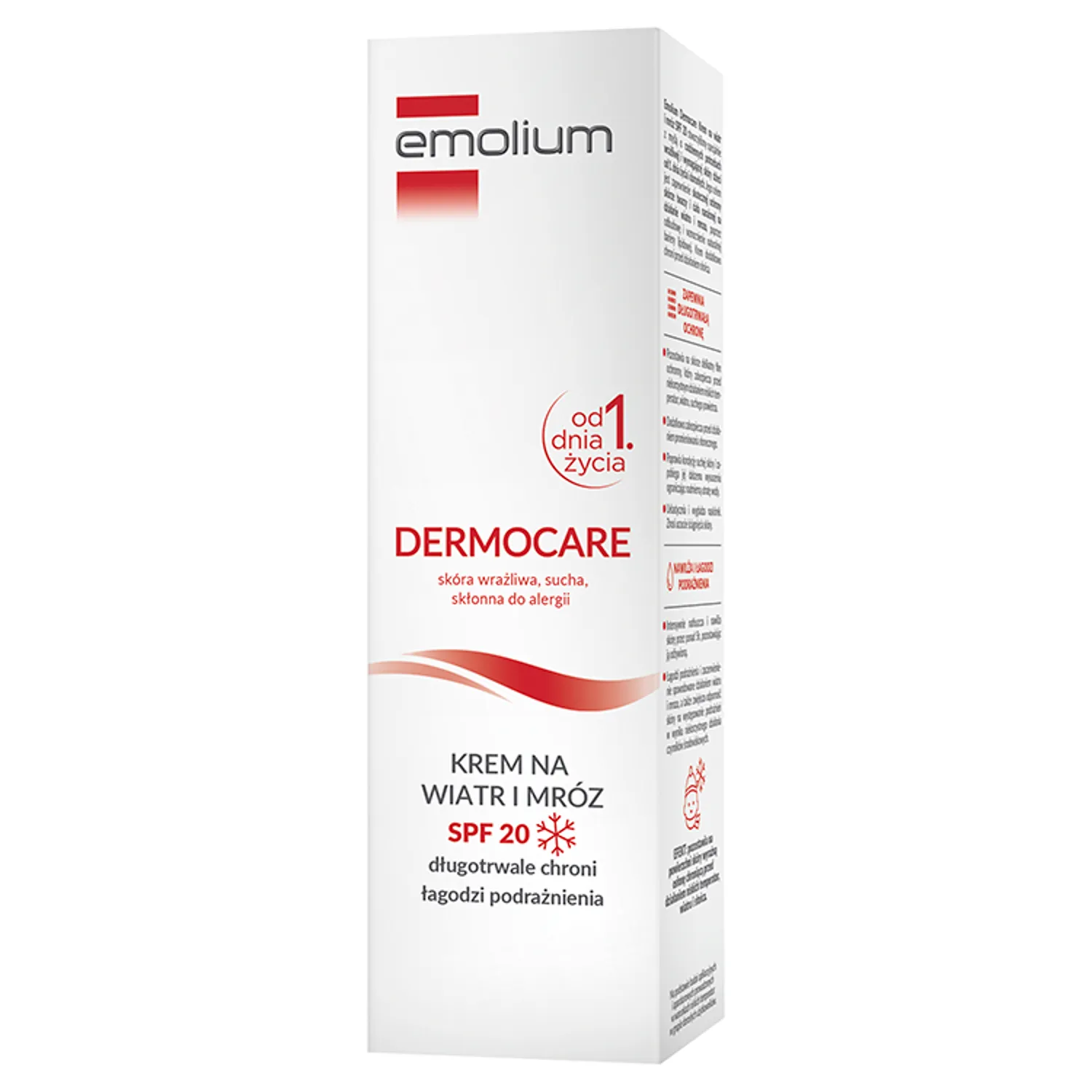 Emolium Dermocare, krem na wiatr i mróz, SPF 20, 75 ml