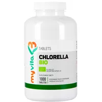 MyVita, Chlorella algi Bio 250mg, rozerwane ściany komórkowe, suplement diety, 1000 tabletek