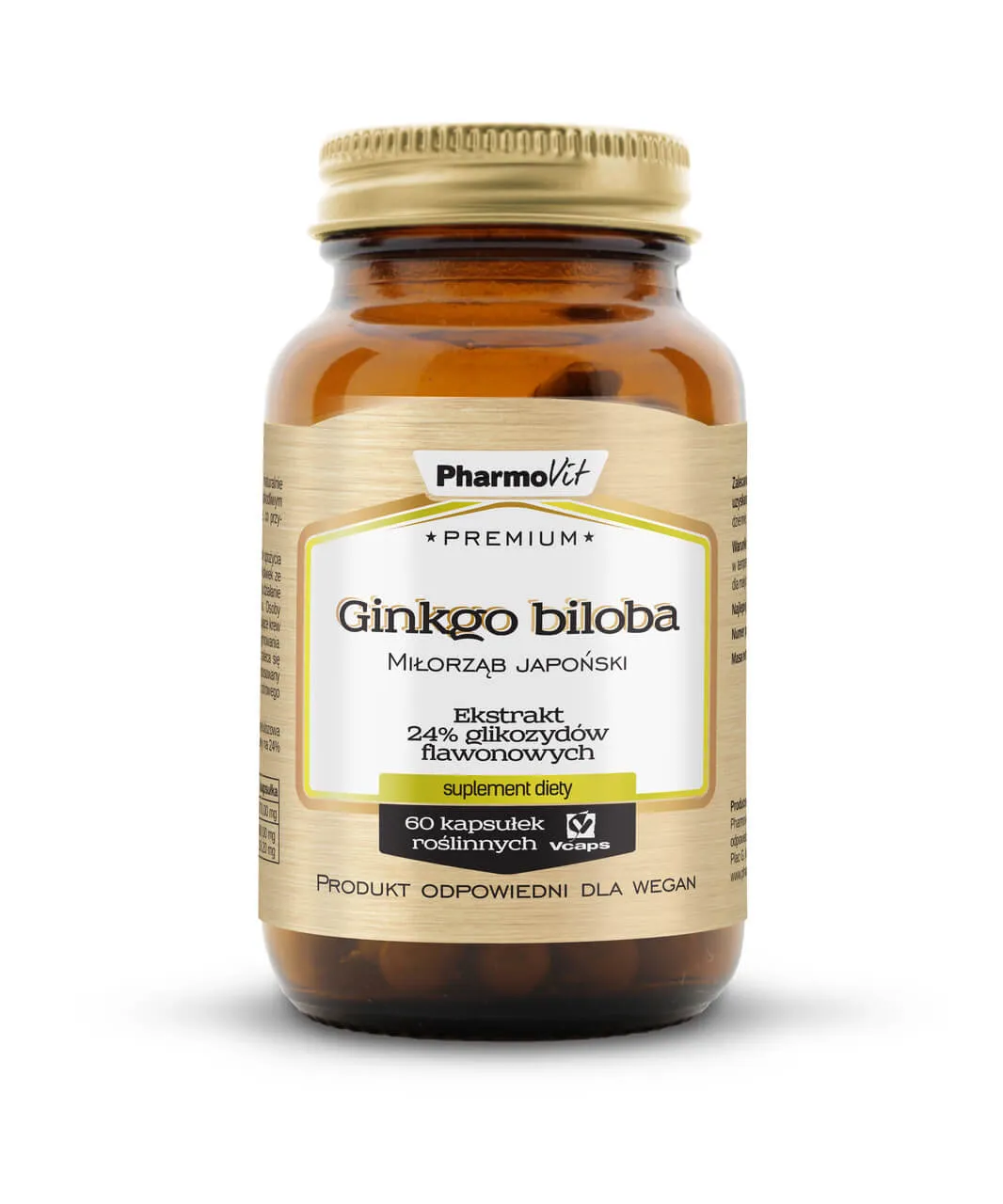 Premium Ginkgo Biloba Pharmovit, suplement diety, 60 kapsułek