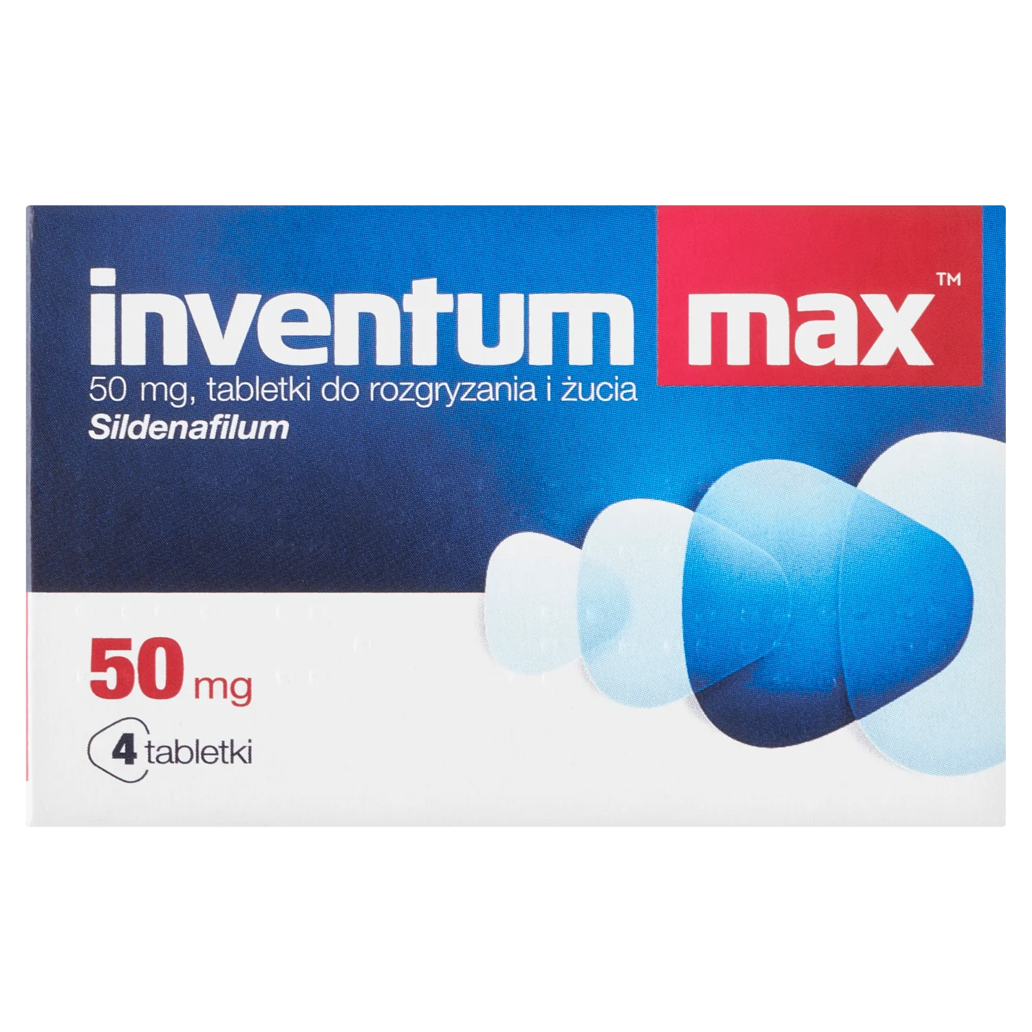 Inventum Max 50 mg, 4 tabletki do rozgryzania i żucia