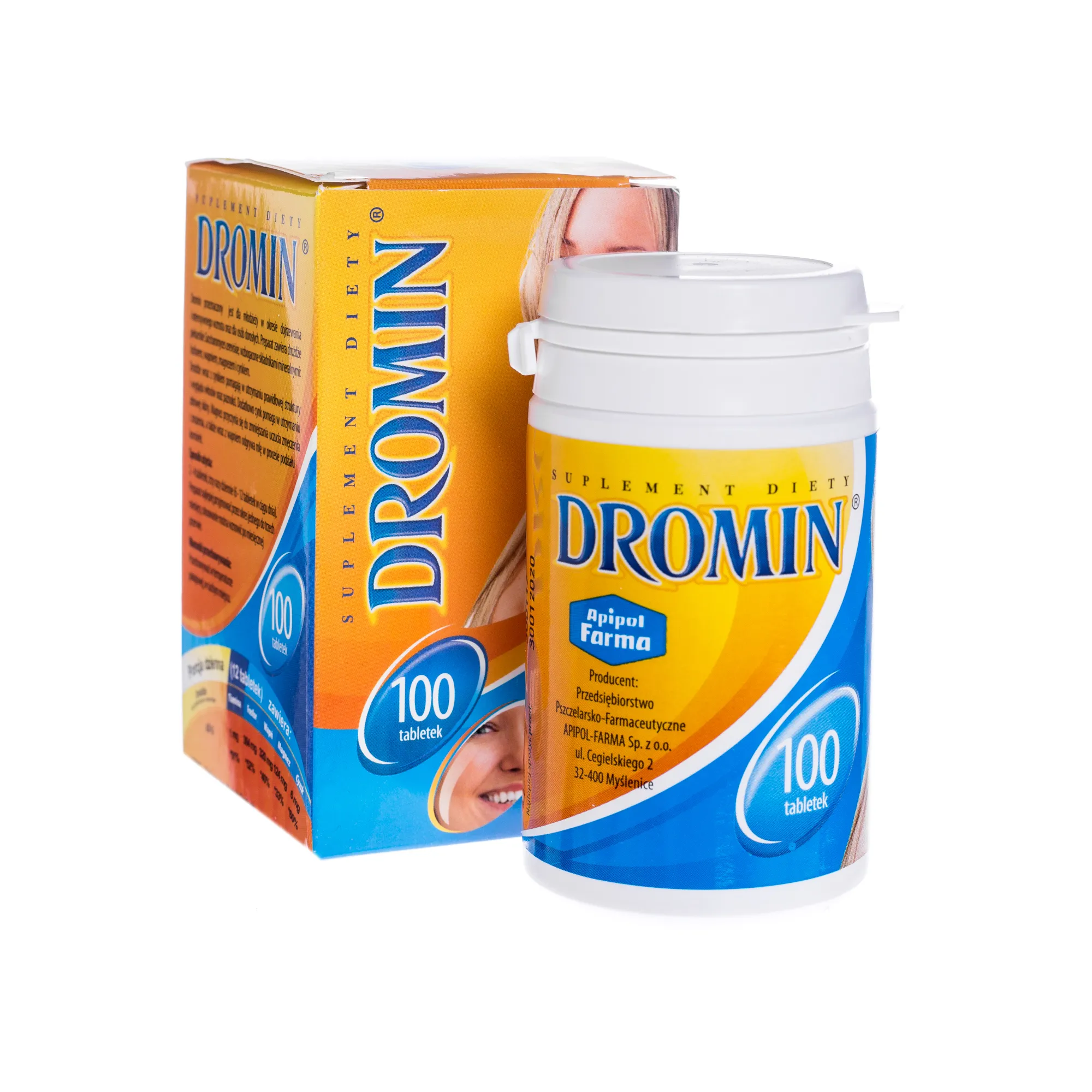 Dromin, suplement diety, 100 tabletek 