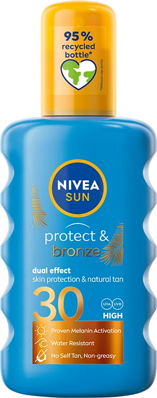 Nivea Sun Protect & Bronze balsam do opalania w sprayu, SPF 30, 200 ml