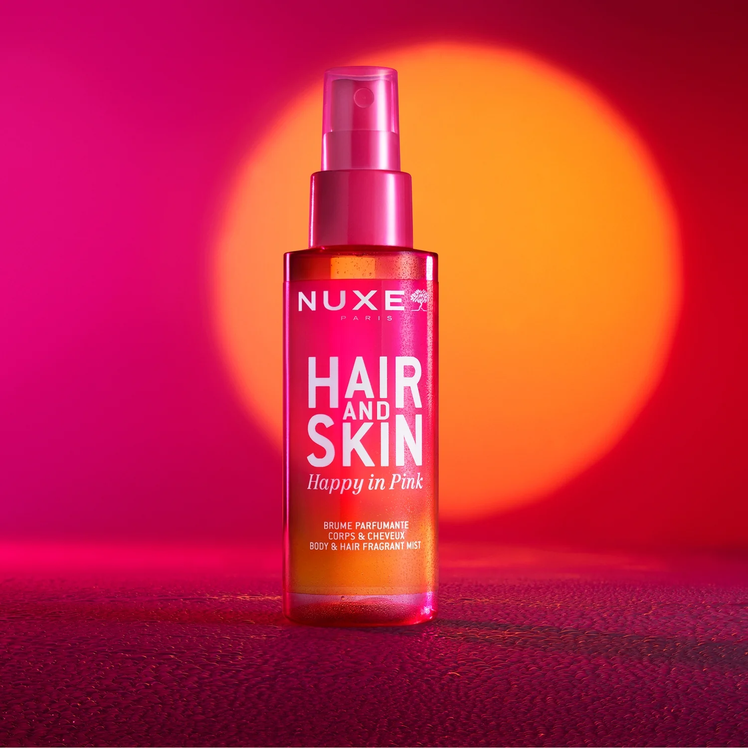 Nuxe Hair & Skin nawilżająca mgiełka do ciała i włosów Happy in Pink, 100 ml
