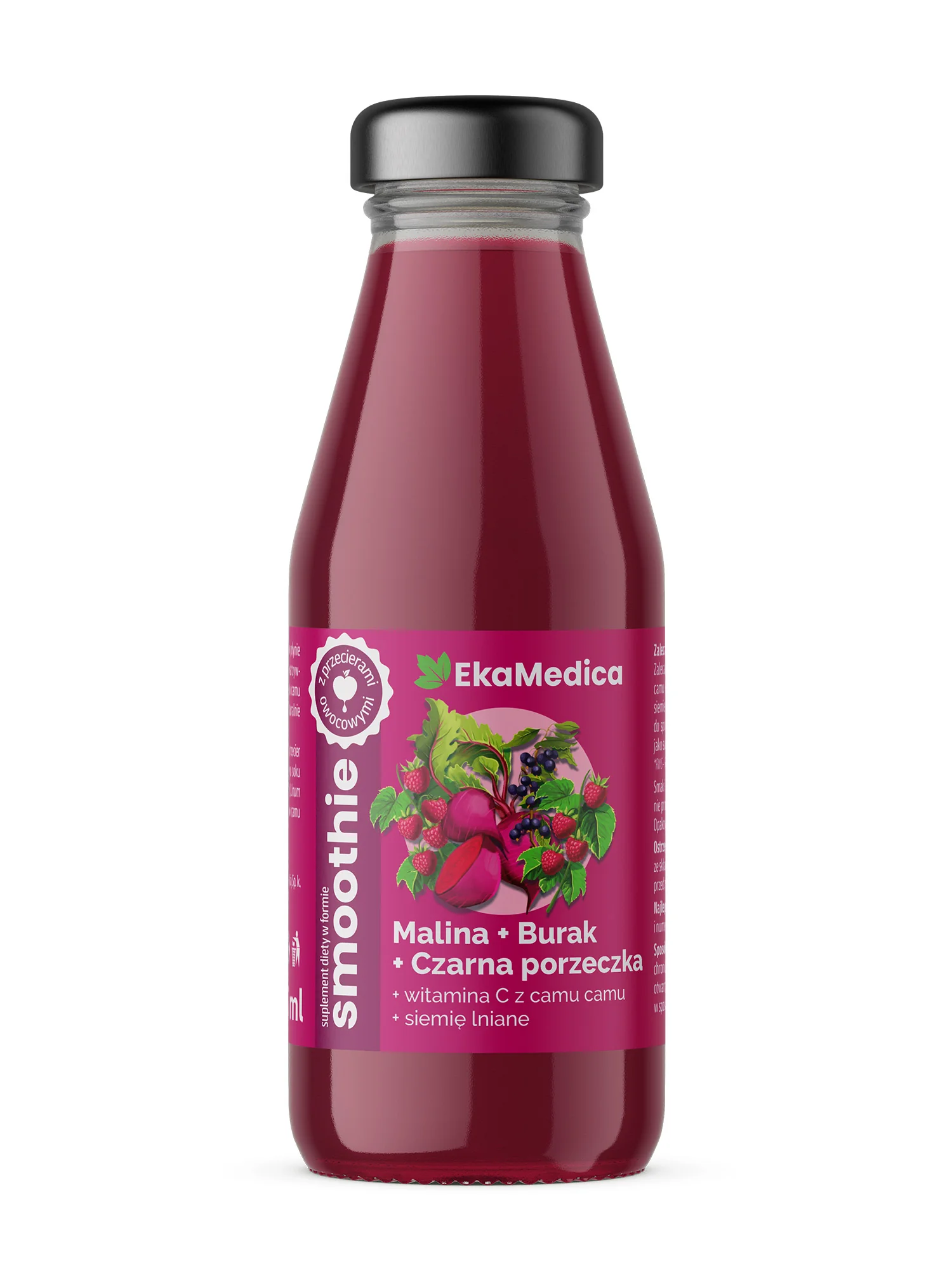EkaMedica Smoothie malina-burak-czarna porzeczka, 250 ml