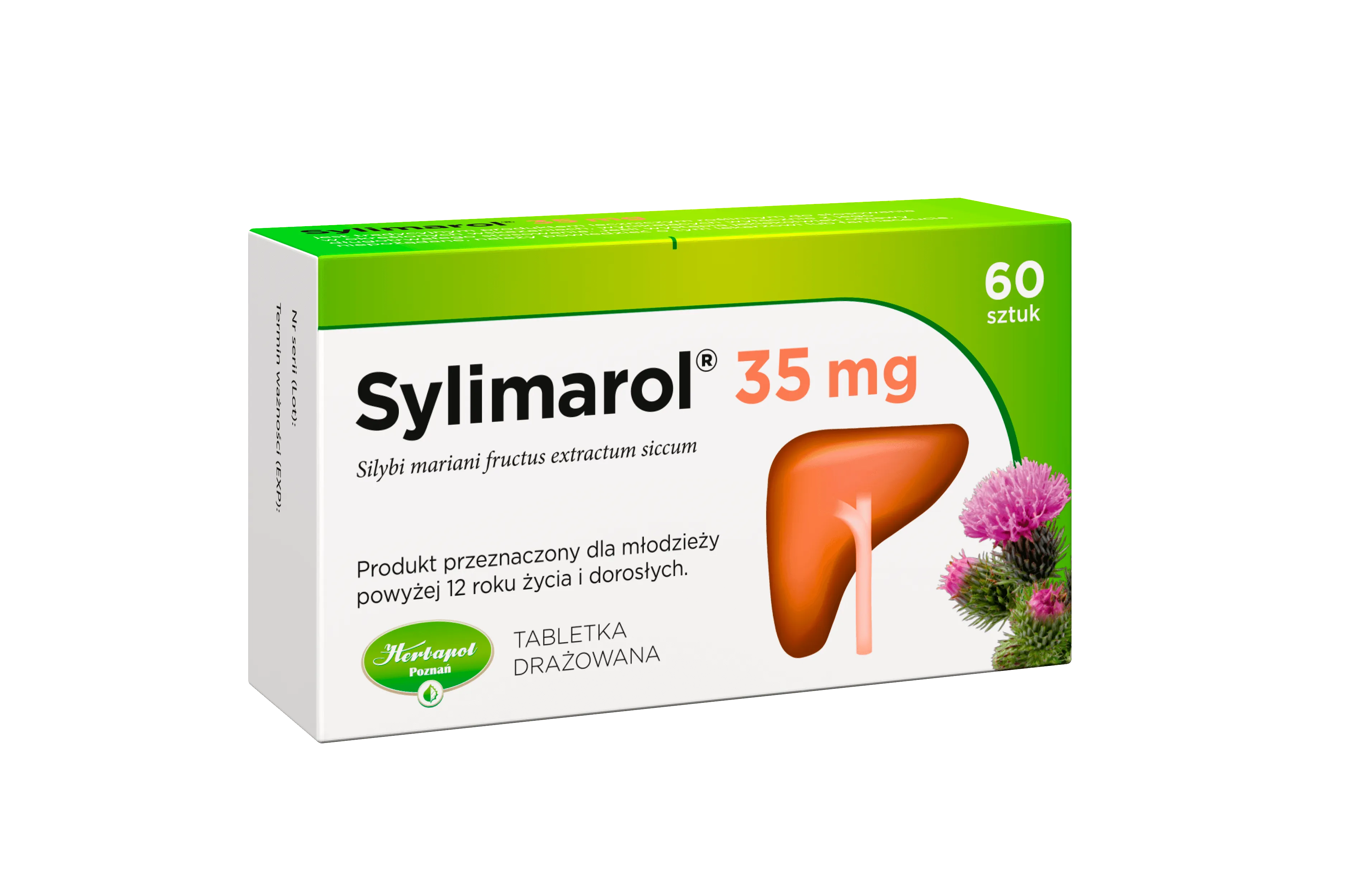Sylimarol, 35 mg, 60 tabletek drażowanych