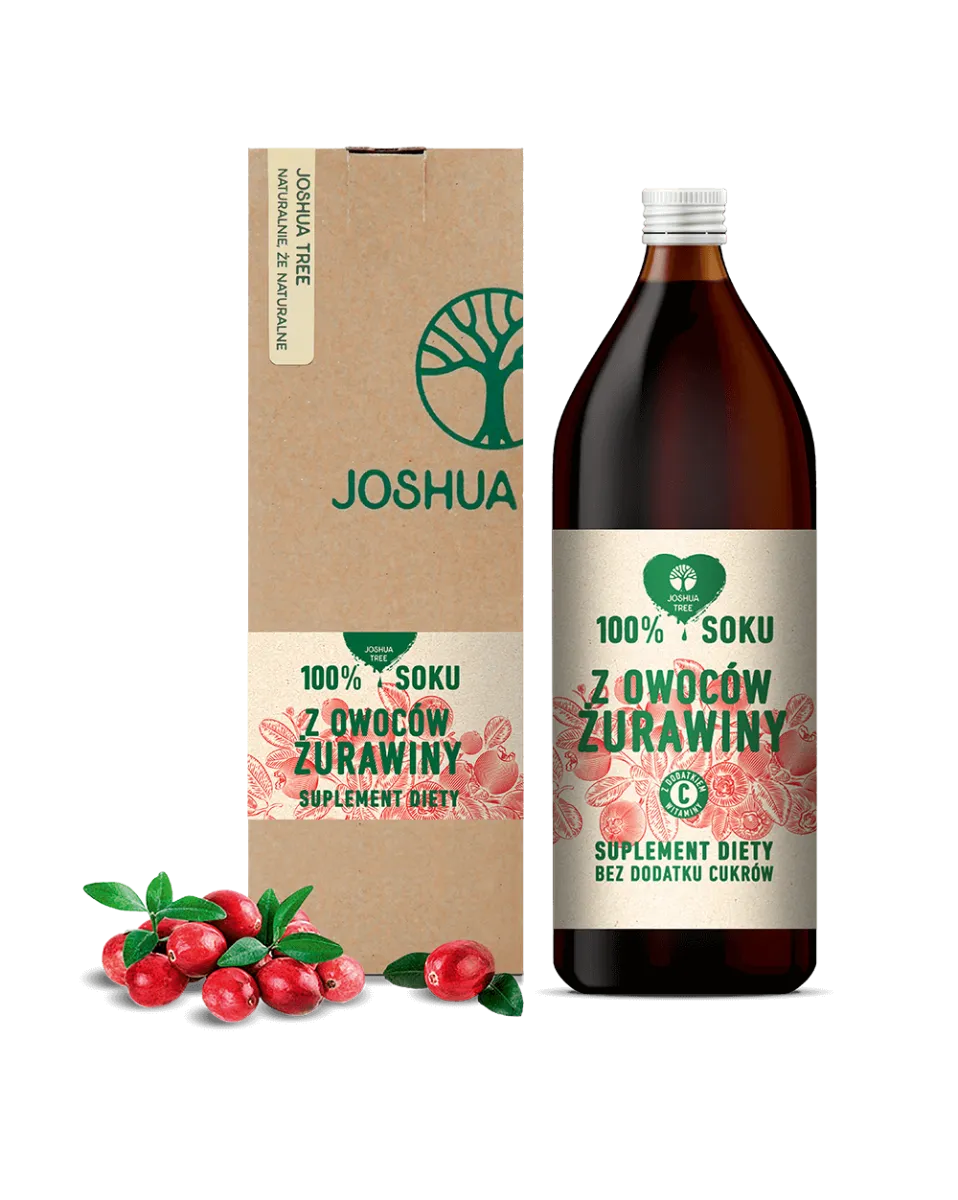 Joshua Tree sok z owoców żurawiny z dodatkiem witaminy C, suplement diety, 500 ml