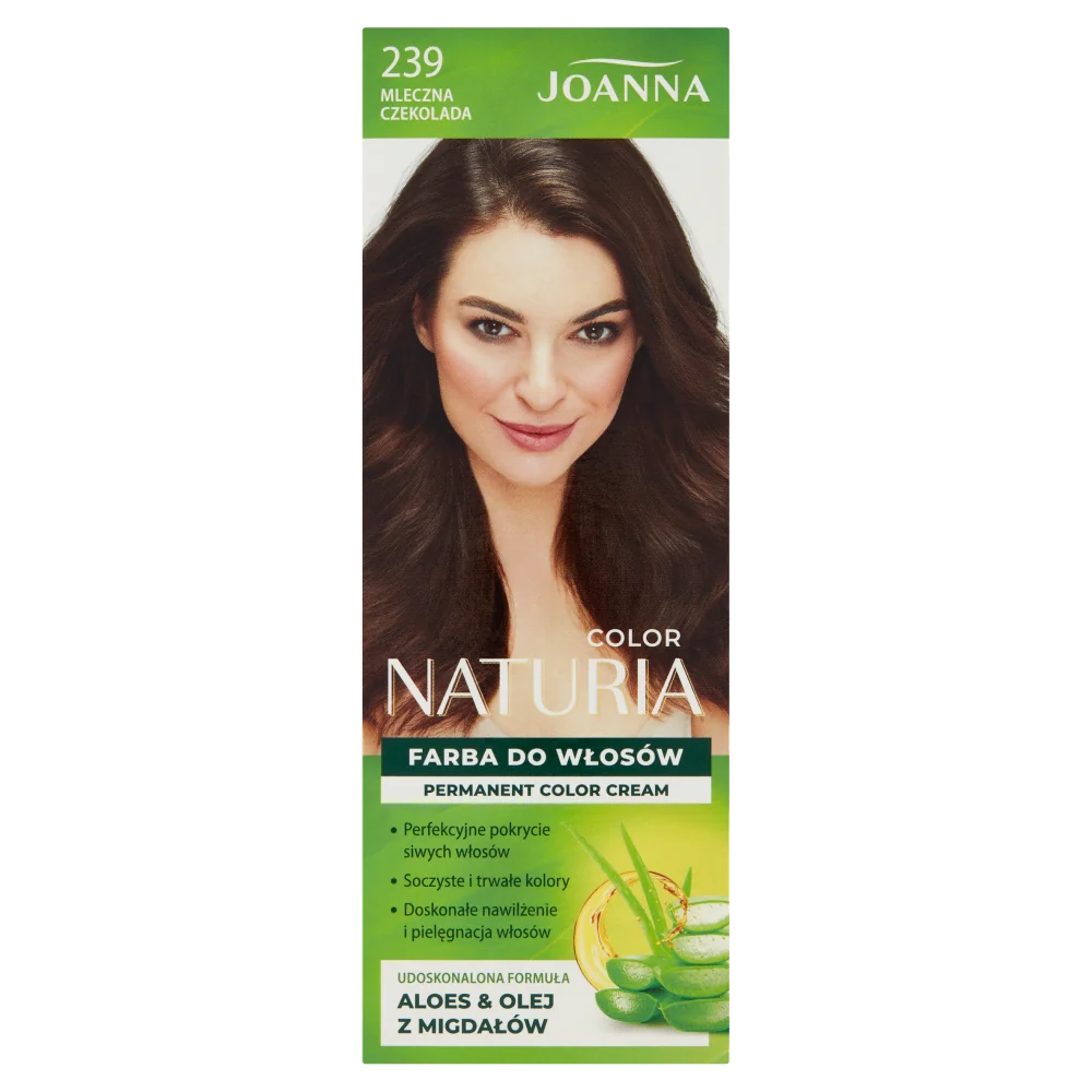 Joanna Naturia Color farba do włosów nr 239 Mleczna Czekolada, utleniacz 60 g + farba 40 g