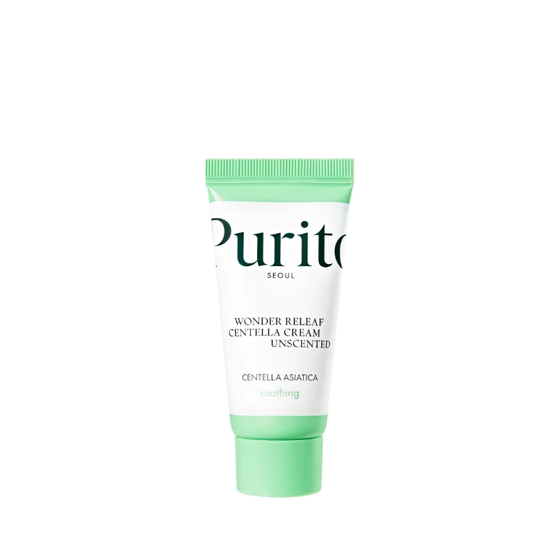 Purito Wonder Releaf Centella bezzapachowy regenerujący krem na bazie wąkroty azjatyckiej, 15 ml