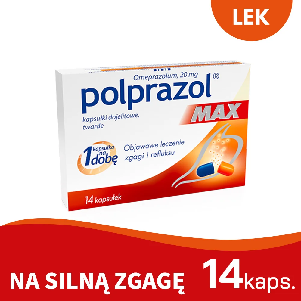 Polprazol Max 20 mg, 14 kapsułek