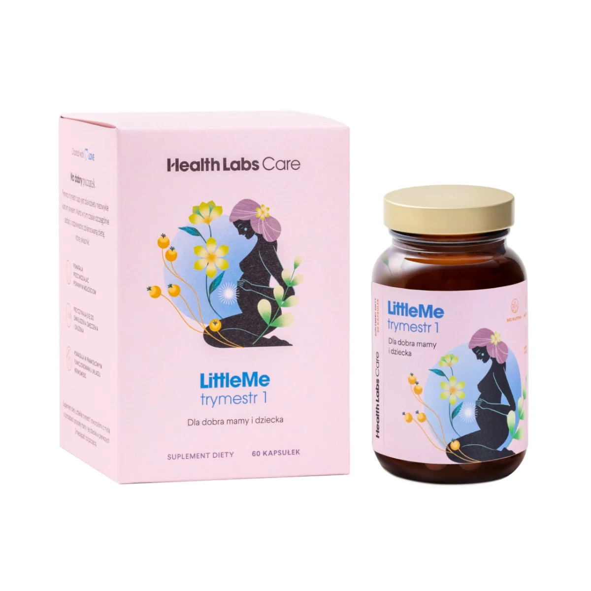 LittleMe Trymestr 1, suplement diety, 60 kapsułek