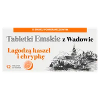 Tabletki Emskie z Wadowic, smak pomarańczowy, 12 tabletek do ssania