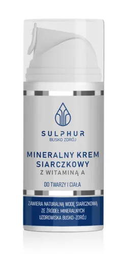 Sulphur Busko Zdrój Mineralny krem siarczkowy z witaminą A, 100ml