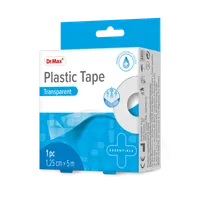Plastic Tape Transparent Dr.Max, plaster z tworzywa sztucznego w rolce 1,25 cm x 5 m, 1 sztuka