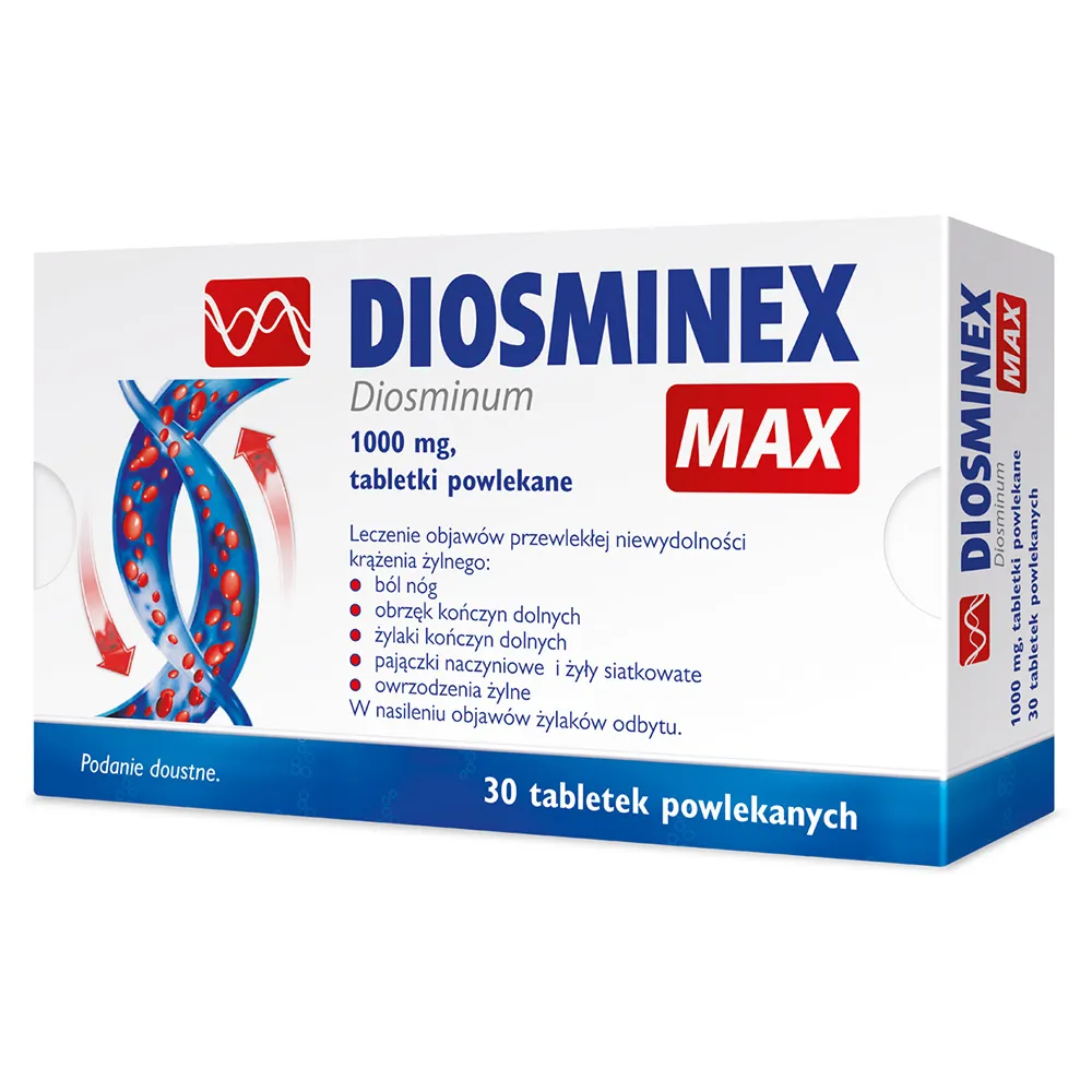 Diosminex Max, 1000 mg, 30 tabletek powlekanych
