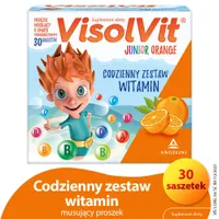 Visolvit Junior Orange, smak pomarańczowy, 30 saszetek