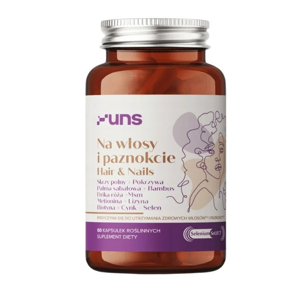 UNS Na włosy i paznokcie Hair & Nails 60 kapsułek wege