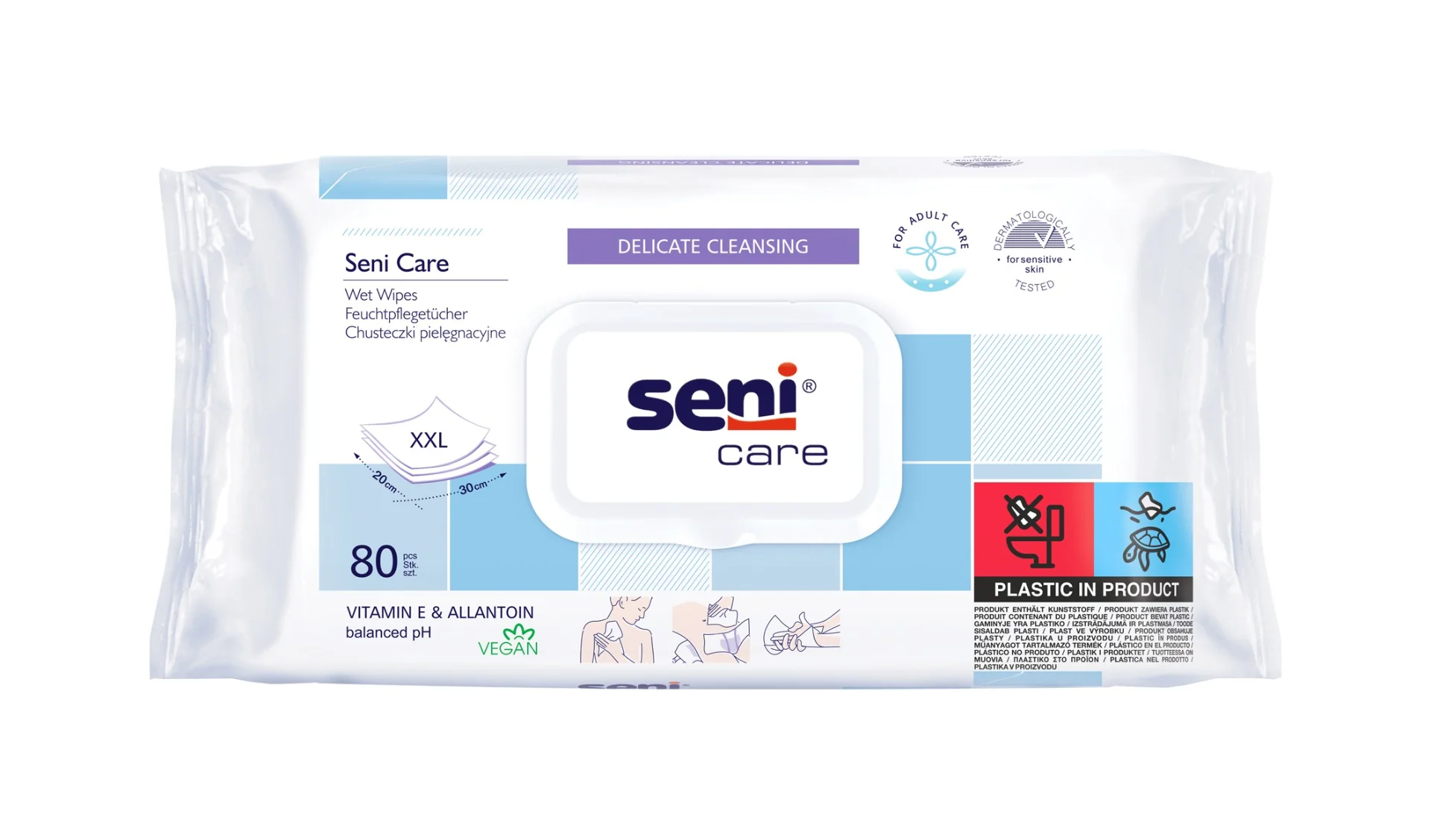 Seni Care Chusteczki pielęgnacyjne, 80 sztuk