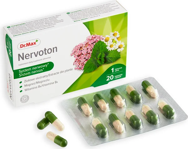 Nervoton Dr. Max suplement diety, 20 kapsułek