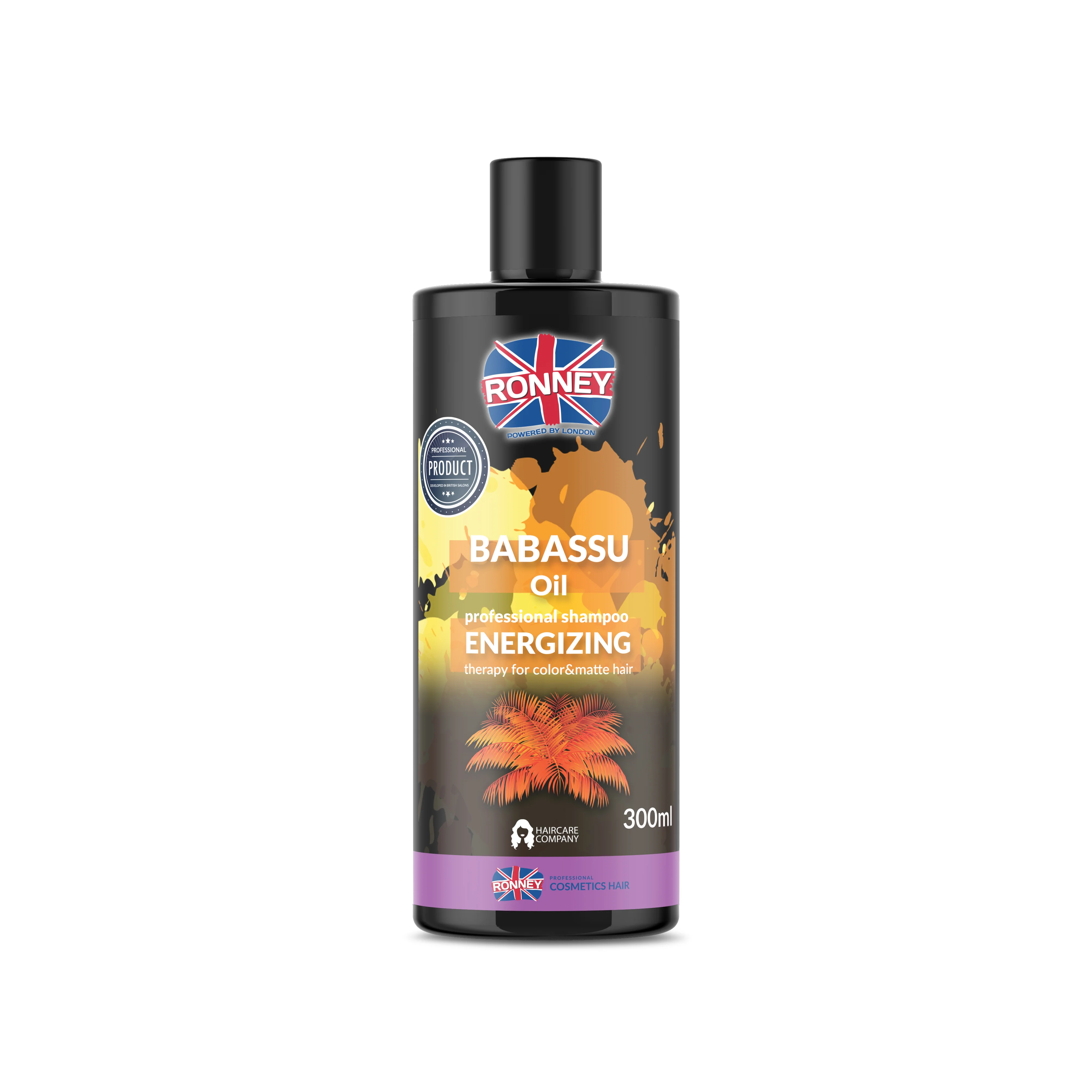 RONNEY Babassu Oil Energizing Therapy Szampon do włosów farbowanych i matowych, 300 ml