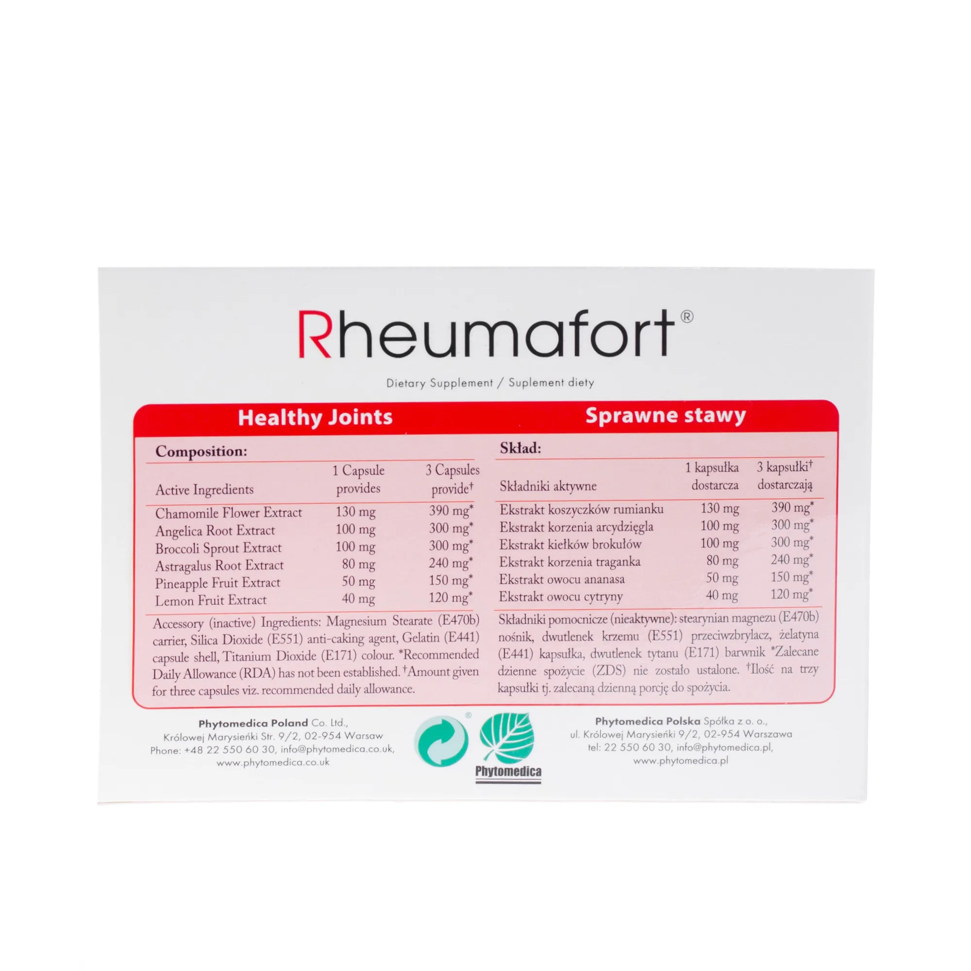 Rheumafort, suplement diety, 120 kapsułek 