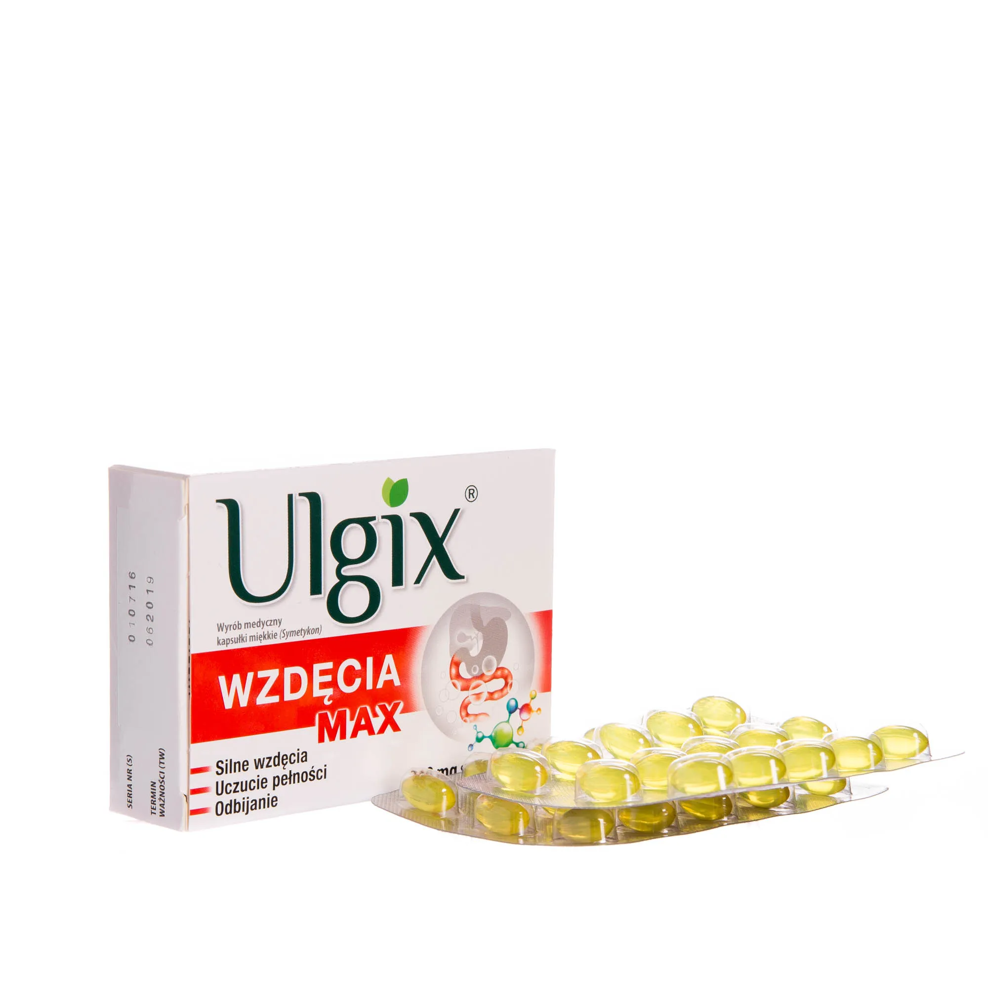 Ulgix wzdęcia max, wyrób medyczny, ( 240 mg symetykonu ) , 30 kapsułek