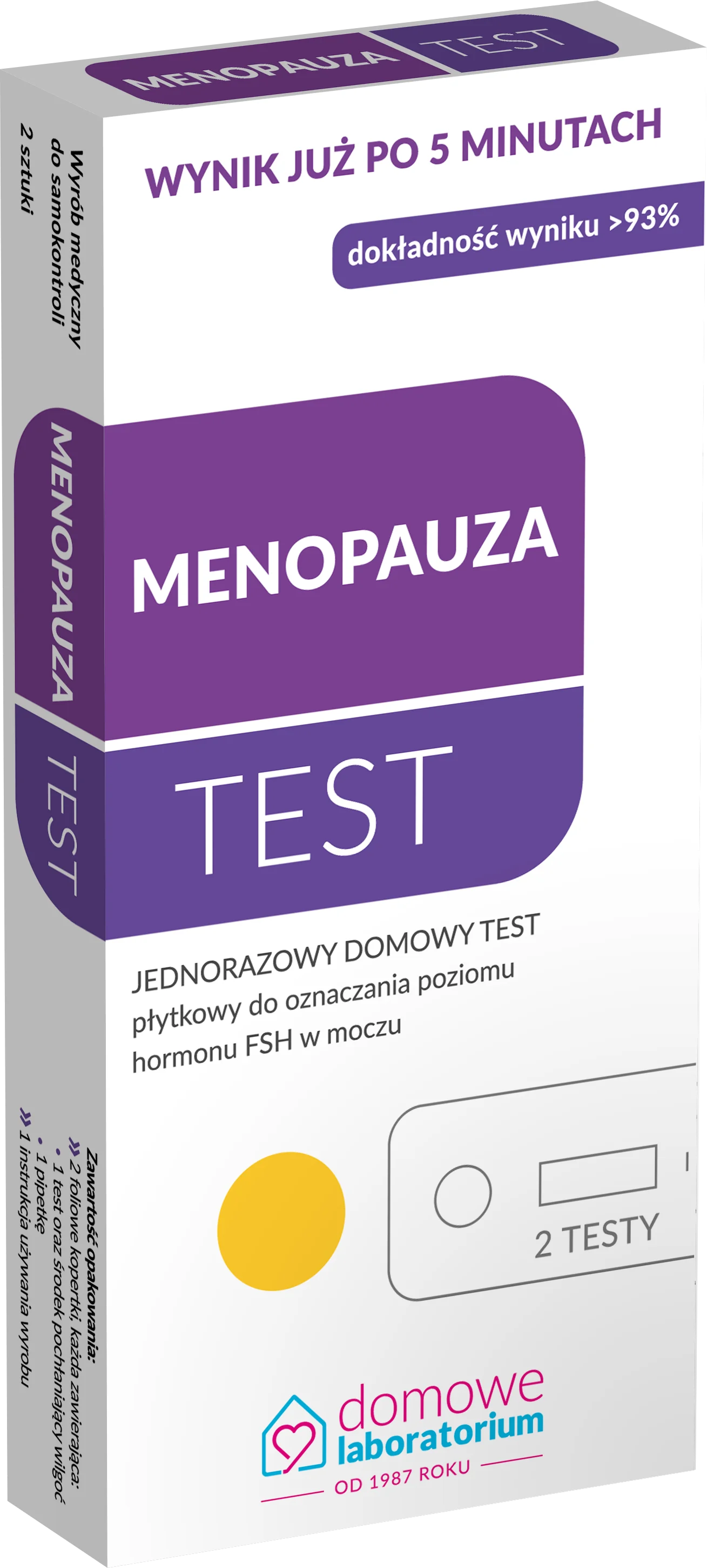 Menopauza Test jednorazowy domowy test, 2 sztuki