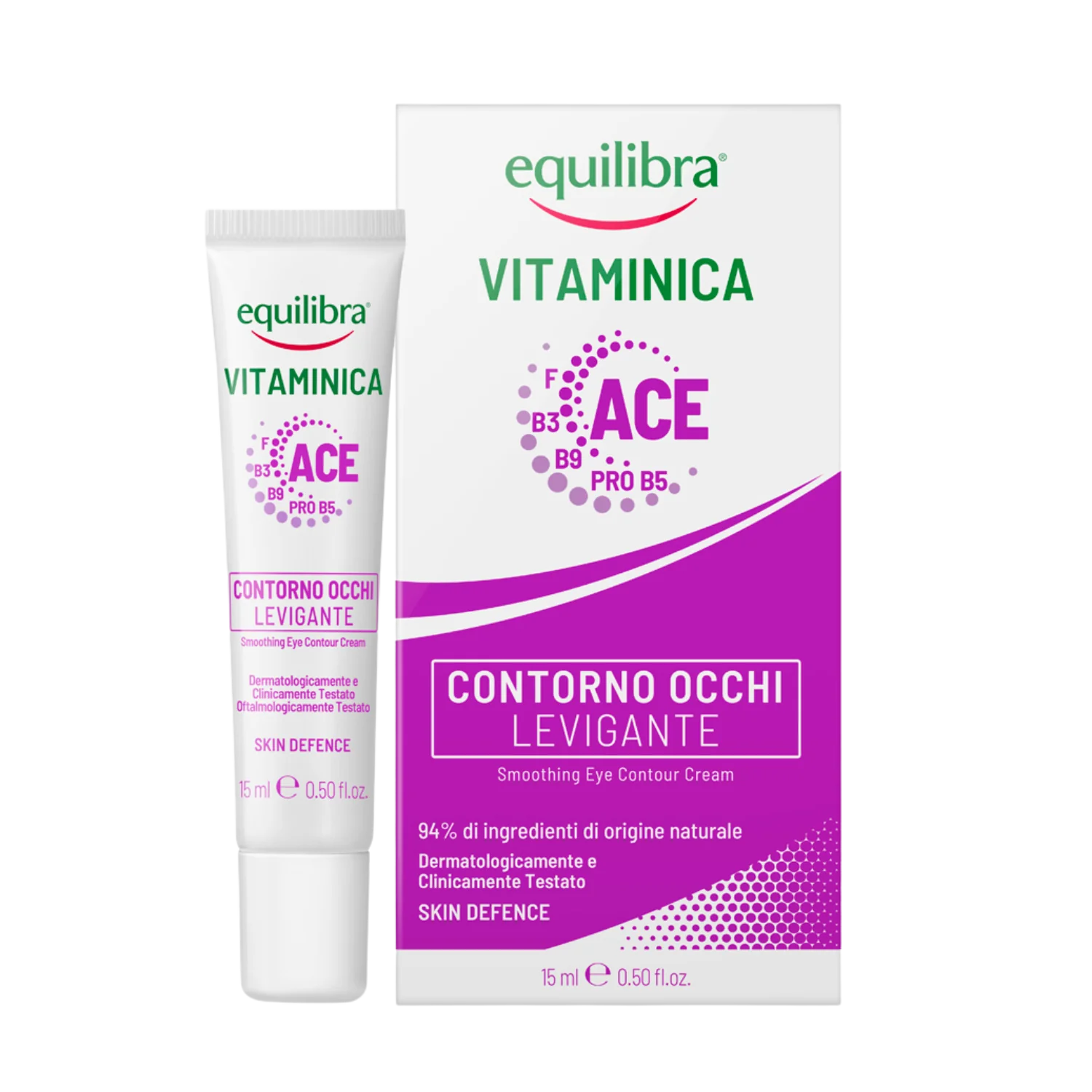 Equlibra Vitaminica wygładzający krem pod oczy, 15 ml