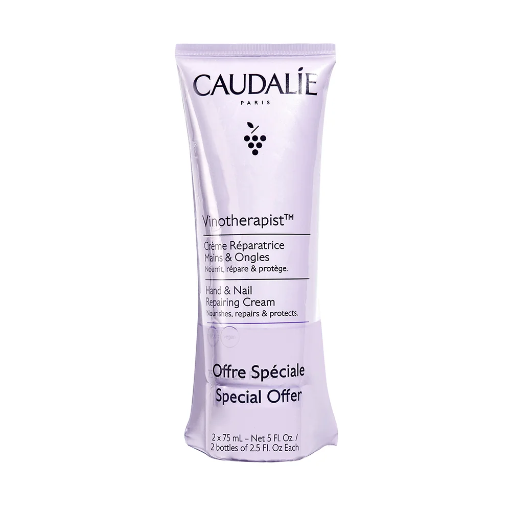 Caudalie Vinotherapist regenerujący krem do rąk i paznokci, 2 x 75 ml