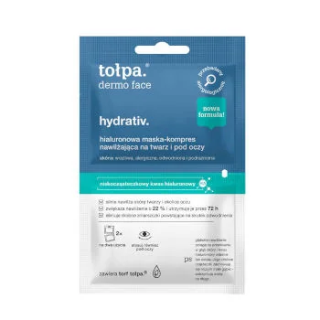Tołpa Dermo Face Hydrativ maska-kompres nawilżająco-odprężająca na twarz, szyję i pod oczy Tołpa Dermo Face Hydrativ maska-kompres nawilżająco-odprężająca na twarz, szyję i pod oczy