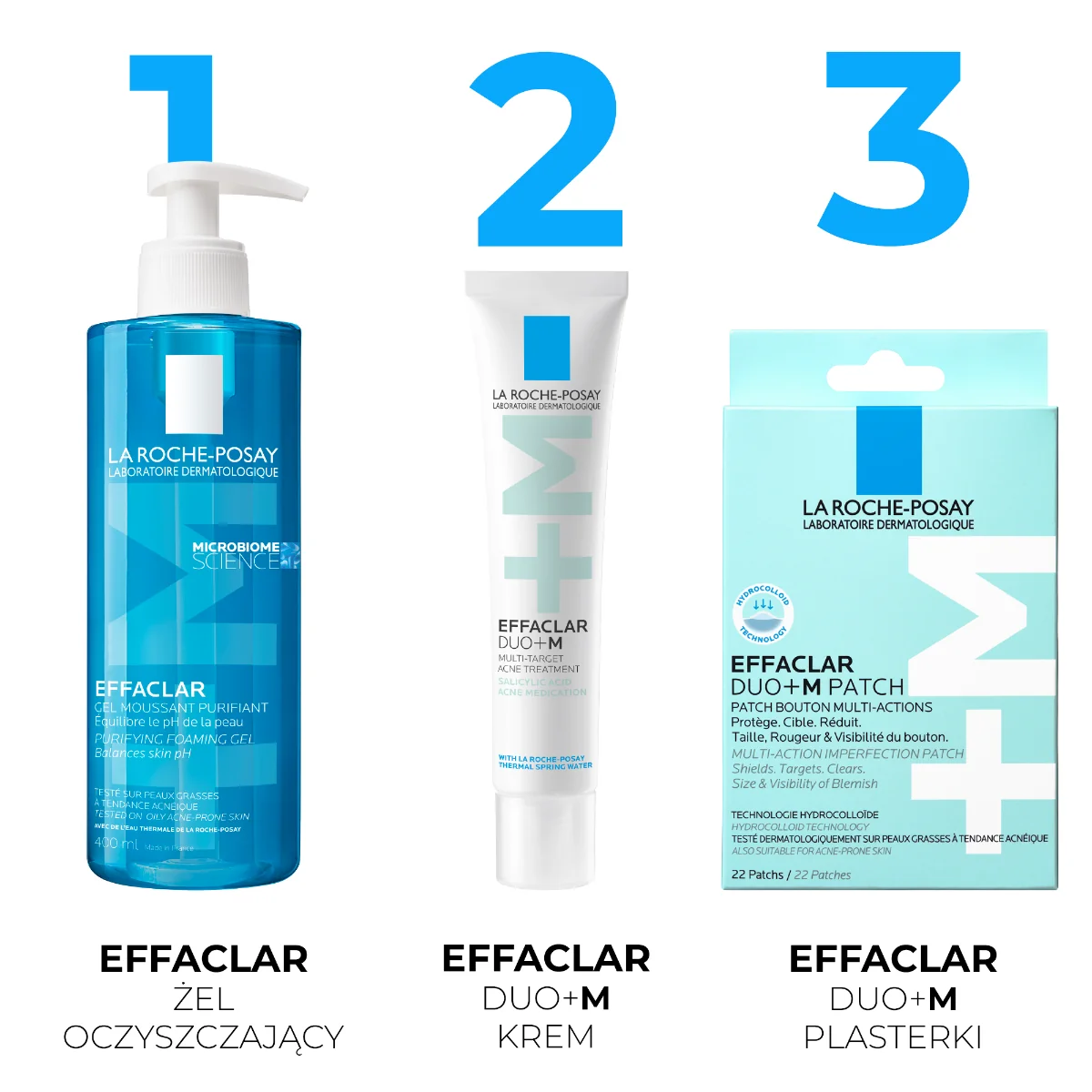 La Roche-Posay Effaclar Duo+M wielofunkcyjne plasterki na pryszcze, 22 sztuki
