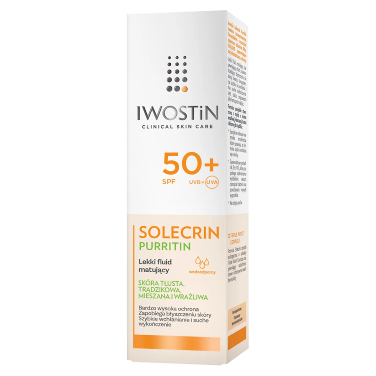 Iwostin Solecrin Purritin lekki fluid matujący SPF 50+, 40 ml
