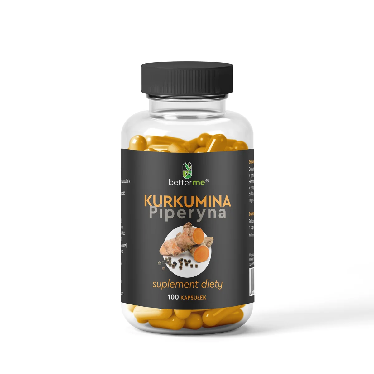 BetterMe Kurkumina i Piperyna 100 kapsułek