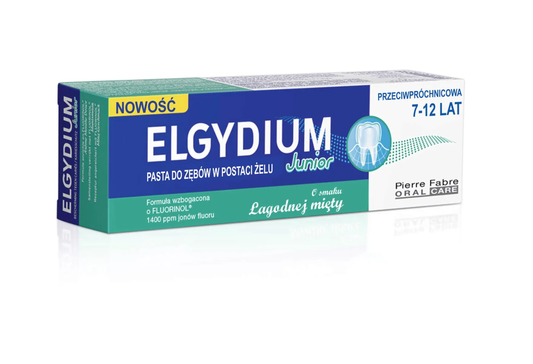 Elgydium Junior, pasta do mycia zębów, łagodna mięta, 50 ml