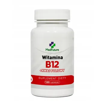 Witamina B12 1000 mcg+ kwas foliowy, suplement diety, 120 tabletek 