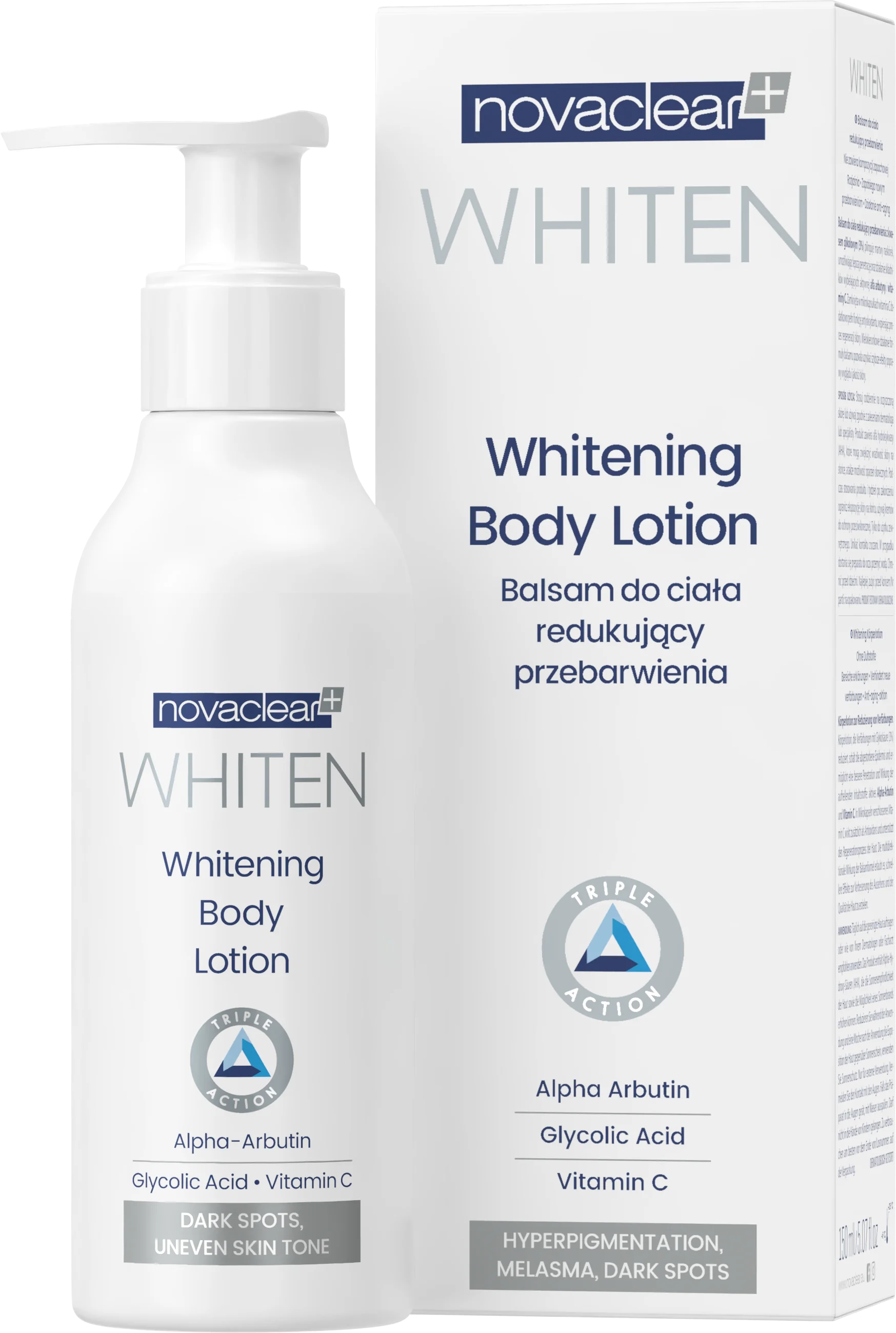Equalan Novaclear Whiten Whitening Body Lotion balsam wybielający do ciała, 150 ml
