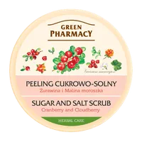 Green Pharmacy, peeling cukrowo solny, żurawina i malina moroszka, 300 ml