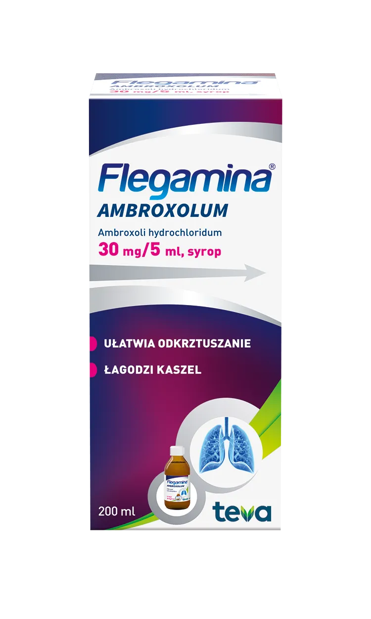 Flegamina ambroxolum, 0,03g/5ml, syrop, 200 ml