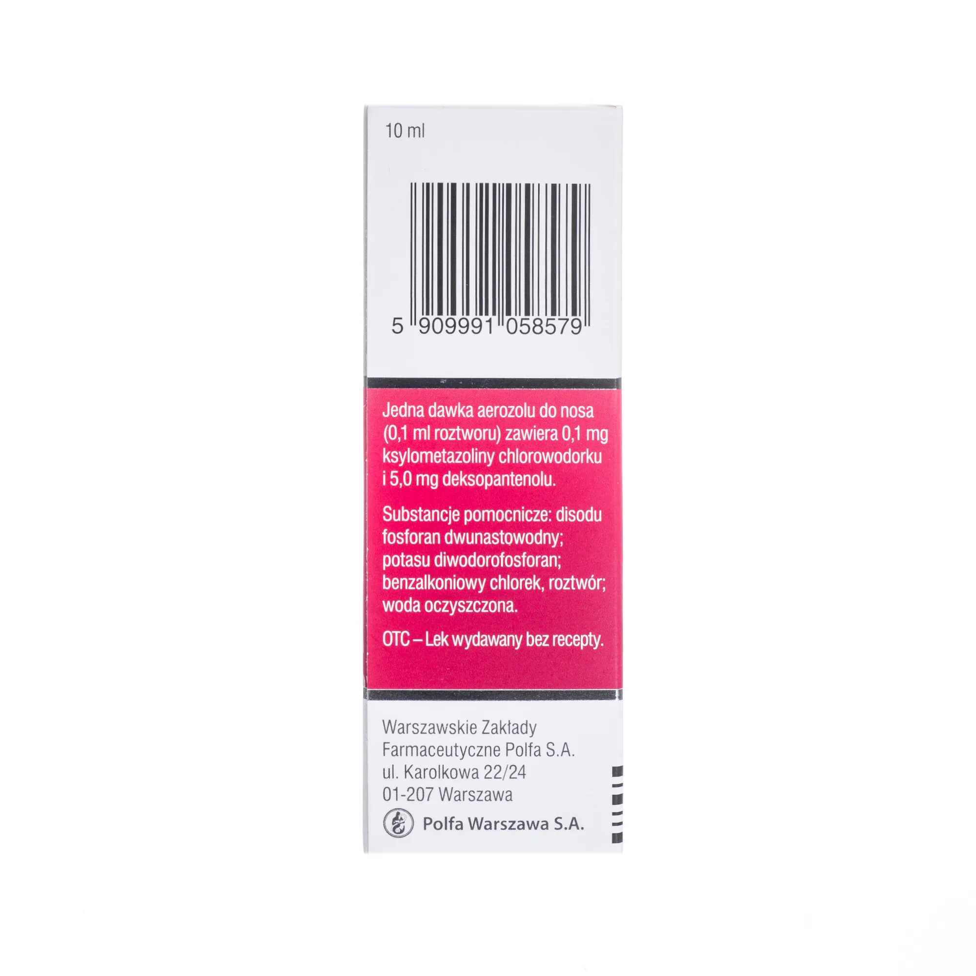 Xylodex regeneracja, 0,1 %, aerozol do nosa, 10 ml 