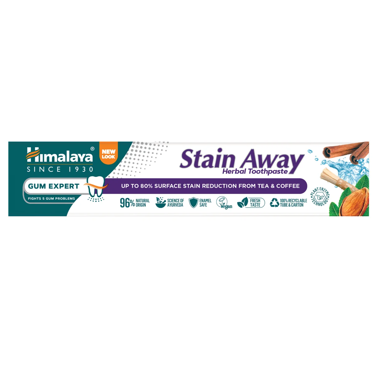 Himalaya Gum Expert ziołowa pasta przeciwdziałająca przebarwieniom zębów Stain Away, 75 ml