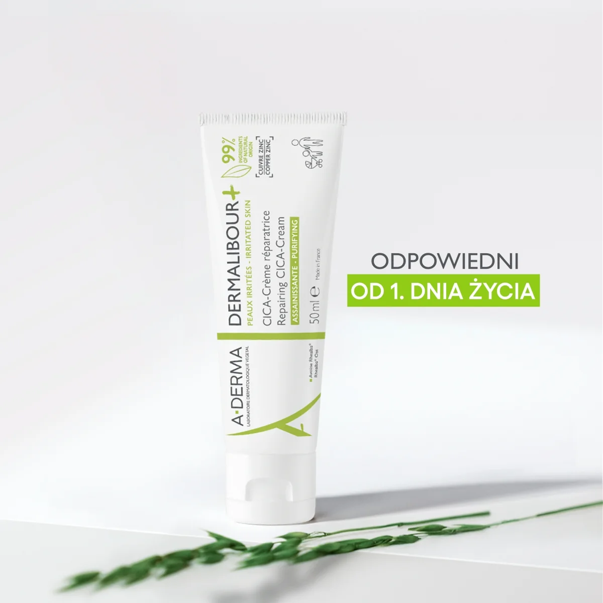 A-Derma Dermalibour + Cica krem regenerujący, 100 ml