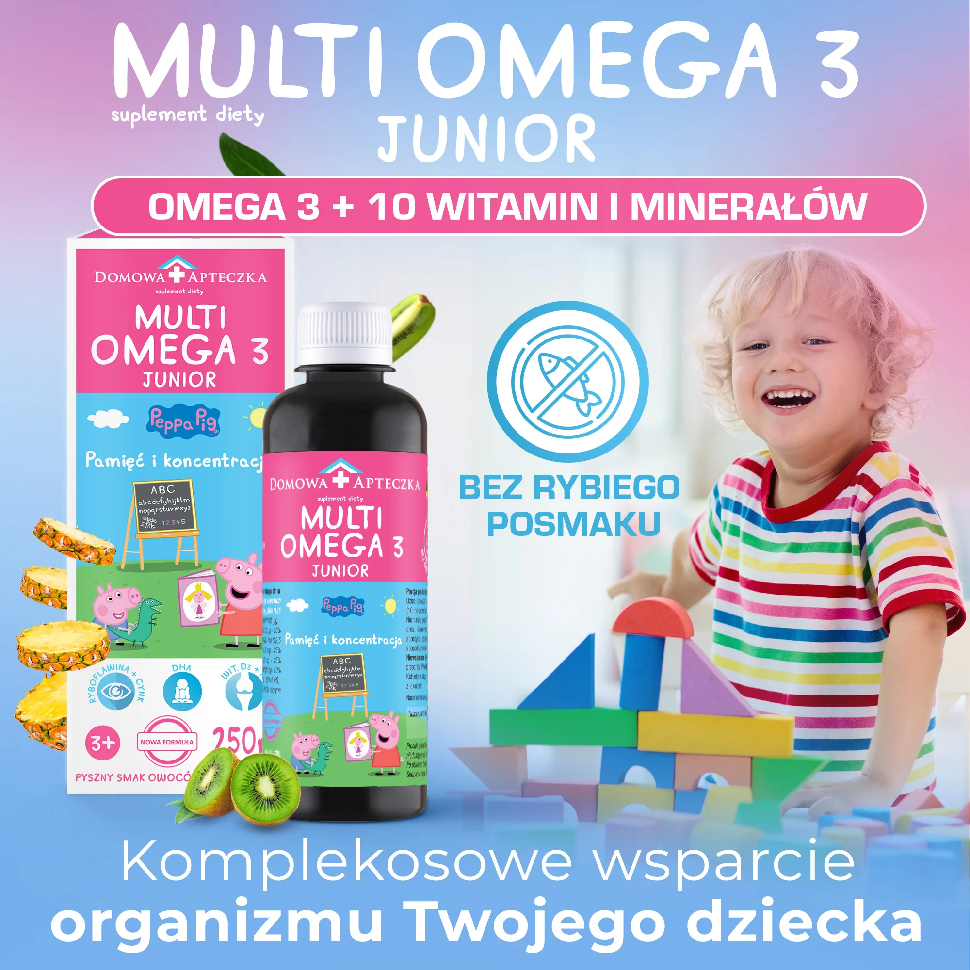 Domowa Apteczka Multiomega 3 Junior tran, 250 ml