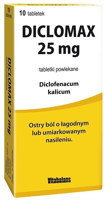 Diclomax 25 mg 10 tabletek powlekanych
