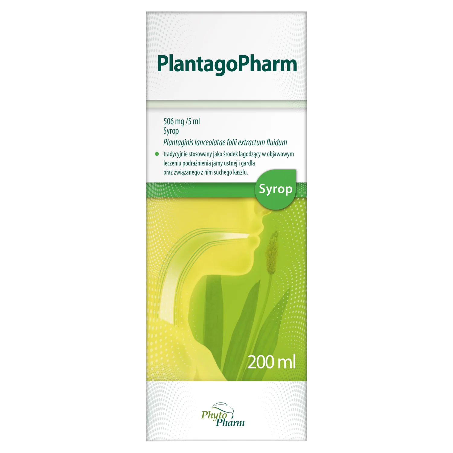 PlantagoPharm 506 mg/5 ml, syrop, 200 ml