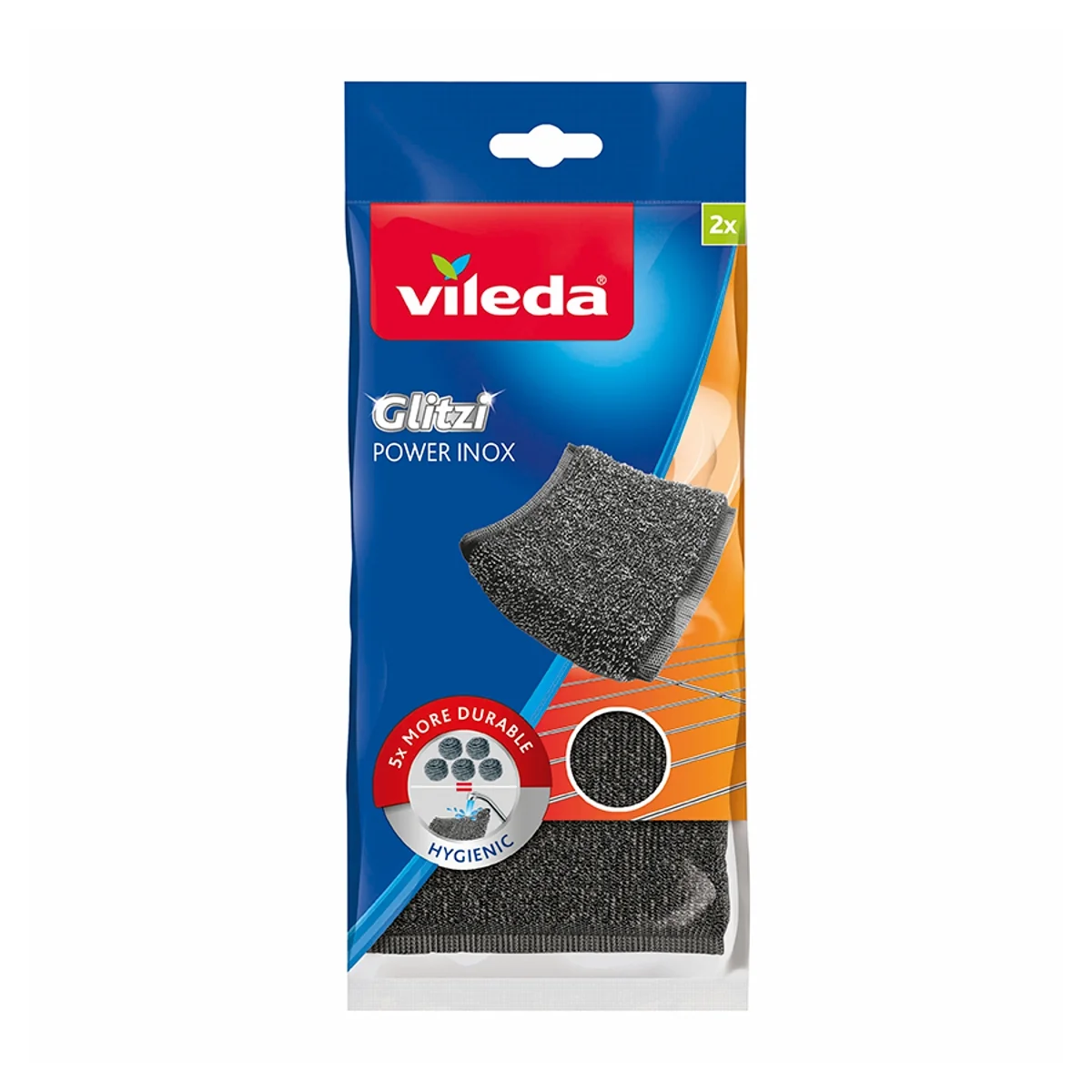 Vileda Glitzi Power INOX zmywak, 2 sztuki