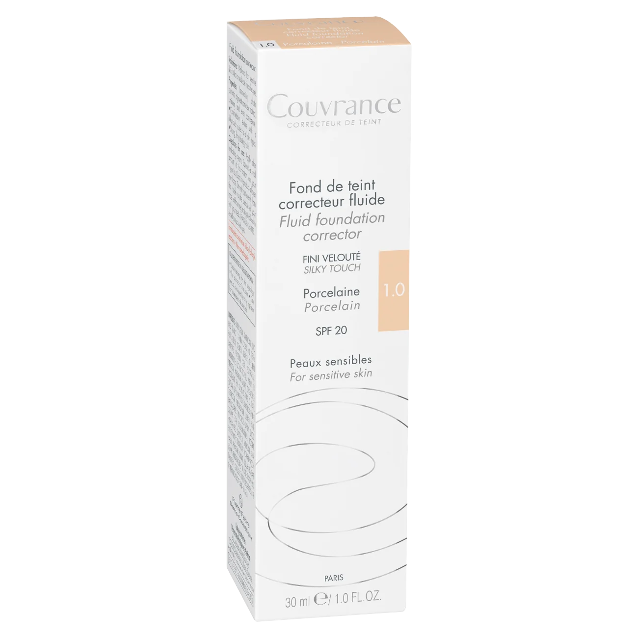 Avene Couvrance fluid SPF 20, 30 ml, 01 porcelanowy, 30 ml