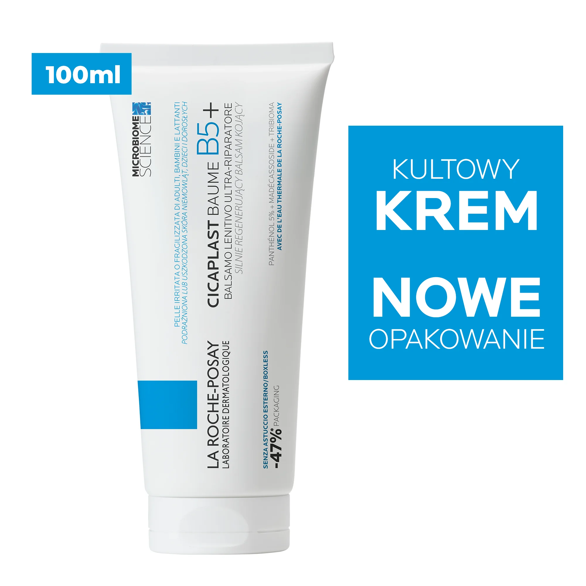 La Roche-Posay Cicaplast Baume B5+, Silnie Regenerujący Balsam Kojący, 100 ml